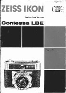 Zeiss Ikon Contessa L manual. Camera Instructions.